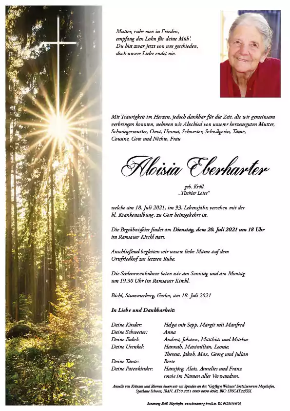Parte von Aloisia Eberharter